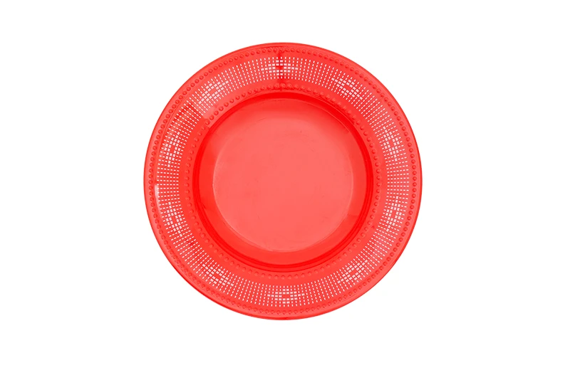8" Circular Polka Dot Shallow Plate