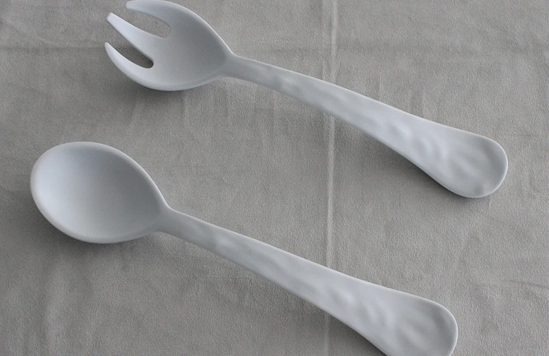 12 inch Melamine  Fork & Spoon Matte Embossed Collection