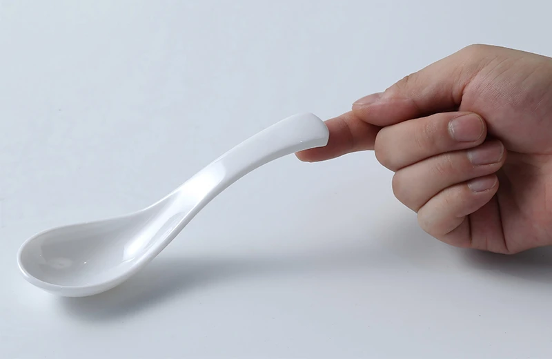 White Melamine Soup Spoon
