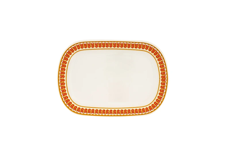 11 inch Melamine Rectangle Plate Middle Eastern Style