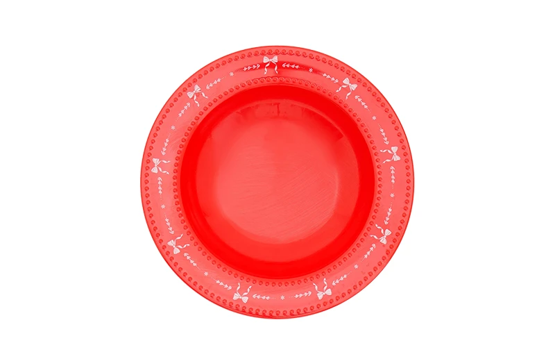 8" Circular Polka Dot Shallow Plate