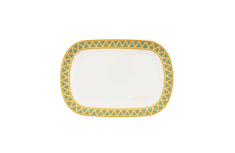 11 inch Melamine Rectangle Plate Middle Eastern Style