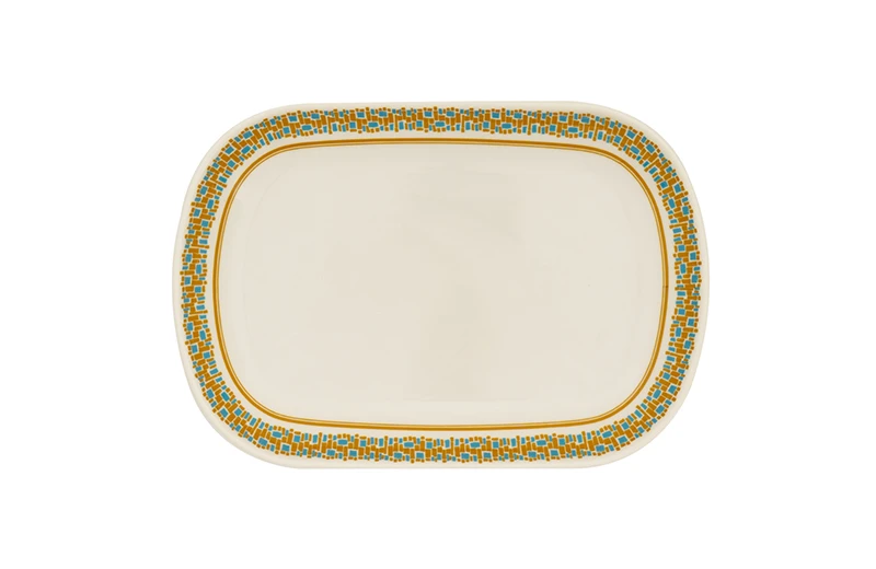 11 inch Melamine Rectangle Plate Middle Eastern Style